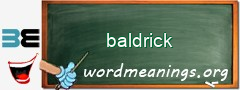 WordMeaning blackboard for baldrick